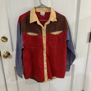 Vintage Women's Styles To Go" color-block western shirt Large